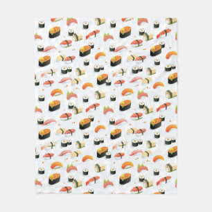 Couverture Polaire Nourriture japonaise : Motif de sushi