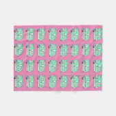 Couverture Polaire "Nous Aimons Dormir Autour" Humour Camper (Devant (Horizontal))