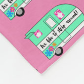 Couverture Polaire "Nous Aimons Dormir Autour" Humour Camper (Coin)