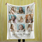 Couverture Polaire Nous aimons Nana/Grand-mère/Nan/Autre Collage 9-Ph