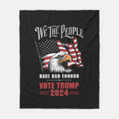 Couverture Polaire Nous, Le Peuple, Avons Assez Voté Trump 2024 (Devant)