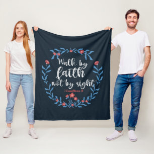 Couverture Polaire Nous Marchons Par La Foi La Bible Florale Verse Ch