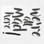 Couverture Polaire Nous sommes tous en colère ici - noir (Devant (Horizontal))