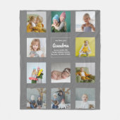 Couverture Polaire Nous t'aimons Collage photo de grand-mère (Devant)