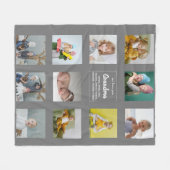 Couverture Polaire Nous t'aimons Collage photo de grand-mère (Devant (Horizontal))