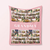 Couverture Polaire Nous t'aimons Grand-mère 64 Photo Collage