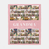 Couverture Polaire Nous t'aimons Grand-mère 64 Photo Collage (Devant)