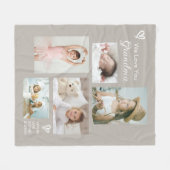 Couverture Polaire Nous t'aimons Grand-mère Petits-enfants Collage ph (Devant (Horizontal))