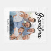 Couverture Polaire Nous t'aimons Grand-mère Une photo Blanc Personnal (Devant (Horizontal))