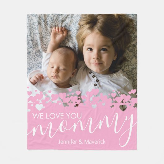 Couverture Polaire Nous t'aimons maman photo (Devant)