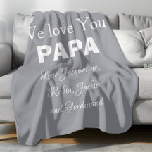 Nous t'aimons Papa Script Enfants Nom Simple Moder
