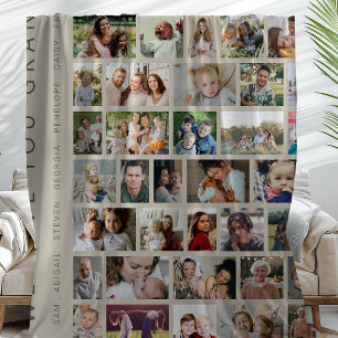 Couverture Polaire Nous Vous Aimons Collage photo personnalisé 54