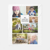 Couverture Polaire Nous vous aimons Grand-mère 7 Photo Famille d'enfa (Devant)