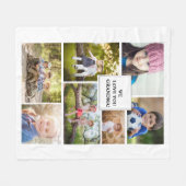 Couverture Polaire Nous vous aimons Grand-mère 7 Photo Famille d'enfa (Devant (Horizontal))