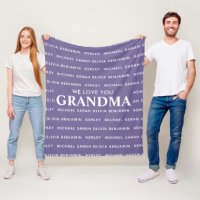 Nous Vous Aimons Grand-Mère Personnalisé Noms Des 