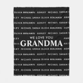 Couverture Polaire Nous Vous Aimons Grand-Mère Personnalisé Noms Des  (Devant)