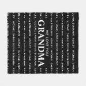 Couverture Polaire Nous Vous Aimons Grand-Mère Personnalisé Noms Des  (Devant (Horizontal))