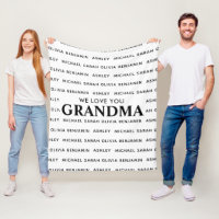 Nous Vous Aimons Grand-Mère Personnalisé Noms Des 
