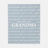 Couverture Polaire Nous Vous Aimons Grand-Mère Personnalisé Noms Des (Devant)