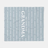 Couverture Polaire Nous Vous Aimons Grand-Mère Personnalisé Noms Des (Devant (Horizontal))