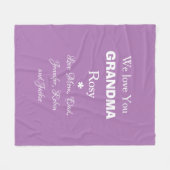 Couverture Polaire Nous Vous Aimons Grand-Mère Script Cadeau Enfants  (Devant (Horizontal))