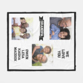 Couverture Polaire Nous Vous Aimons Grand-Père Photo Collage Blanche  (Devant (Horizontal))