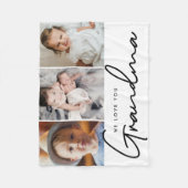 Couverture Polaire Nous vous aimons Grandma Script 3 photos Personnal (Devant)