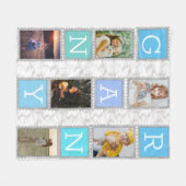 Couverture Polaire Nous Vous Aimons Granny 6 Six Photo Collage Grand- (Devant (Horizontal))