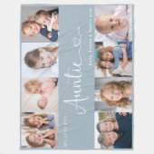 Couverture Polaire Nous vous aimons Tante Script 8 Photo Moderne (Devant)