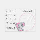 Couverture Polaire Nouveau bébé Jalon Eléphant rose rose photo (Devant (Horizontal))