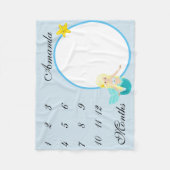 Couverture Polaire Nouveau bébé Jalon Mermaid Keepsaké photo (Devant)