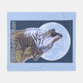 Couverture Polaire Nouveau loup de HampshireHowling (Devant (Horizontal))