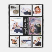 Couverture Polaire Nouveau mariés Mariage 8 Photo Collage (Devant)