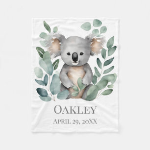Couverture Polaire Nouveau nom de bébé Date de naissance Koala Ours