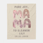 Couverture Polaire Nouveau nom Mama Whimsical Beige Rose Nouveau nom  (Devant)