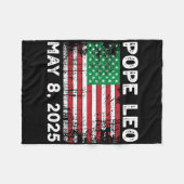 Couverture Polaire Nouveau Pape Leo (Devant (Horizontal))
