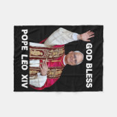 Couverture Polaire Nouveau Pape Leo Xiv Cadeaux catholiques Merch Sou (Devant (Horizontal))