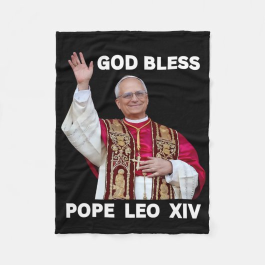 Couverture Polaire Nouveau Pape Leo Xiv Cadeaux catholiques Merch Sou (Devant)