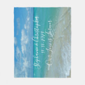 Couverture Polaire Nouveaux mariés personnalisés par coutume de (Devant)