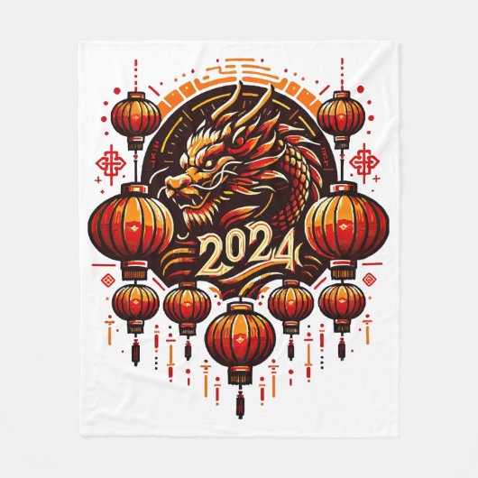 Couverture Polaire nouvel an chinois 2024 (Devant)
