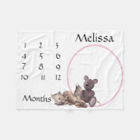 Nouvel bébé Milestone Dragon rose Teddy Ours