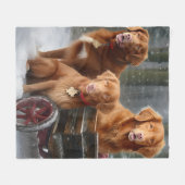 Couverture Polaire Nouvelle-Écosse Duck Toller Retriever Snowden (Devant (Horizontal))