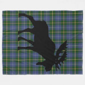Couverture Polaire Nouvelle-Écosse Tartan Custom Moose Brown Plaid (Devant (Horizontal))