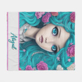 Couverture Polaire Nouvelle Princesse de Londres avec les cheveux et  (Devant (Horizontal))