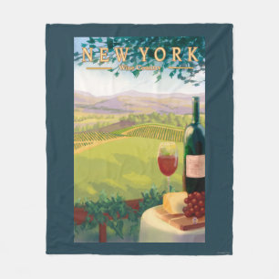 Couverture Polaire Nouvelle scène de pays de YorkWine