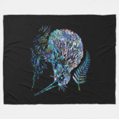 COUVERTURE POLAIRE NOUVELLE-ZÉLANDE KIWI ET FERN PAUA (Devant (Horizontal))