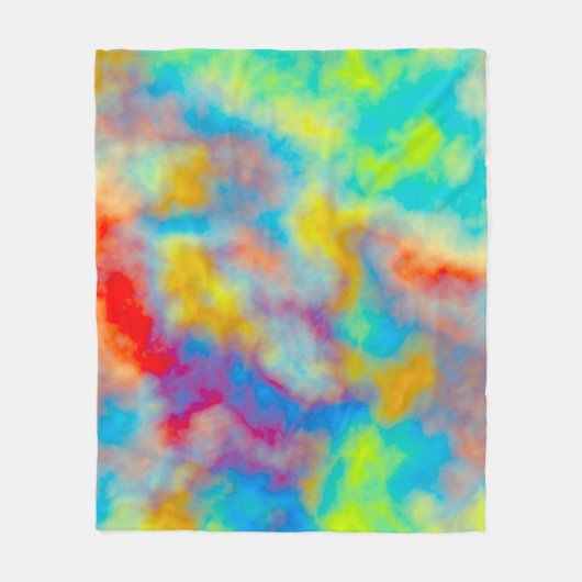 Couverture Polaire Nuages colorés (Devant)