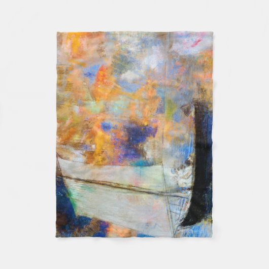 Couverture Polaire Nuages de fleurs, Redon (Devant)