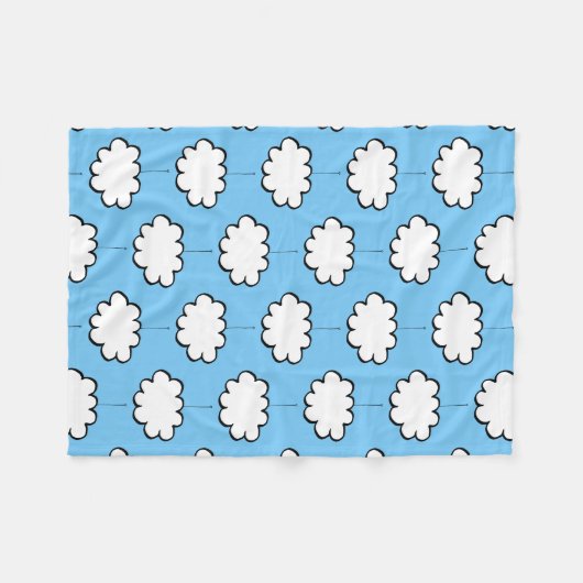 Couverture Polaire Nuages de rêve sur cordes (Devant (Horizontal))