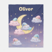 Couverture Polaire Nuages fluides et somptueux sur Dreamy Pastel Sky (Devant)